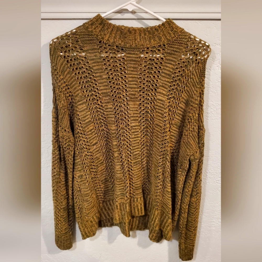 Cute Olive Green High Collar Sweater